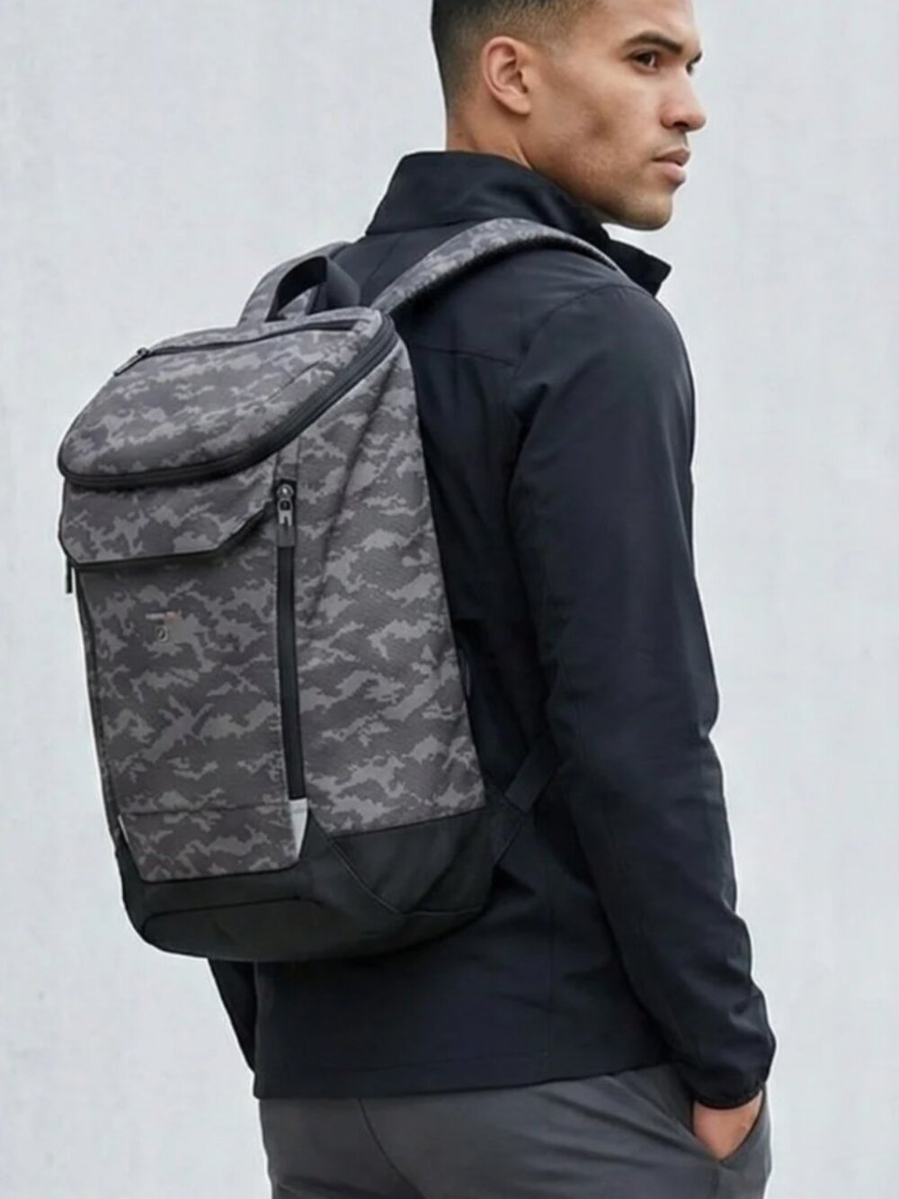 Hedgren Connect Unisex Digital Camo Tech Backpack Laptop Travel Gorpcore
